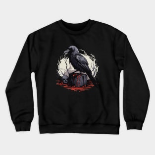 Gothic - Raven in the forest Crewneck Sweatshirt